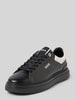 Balr. Sneakers van leer met labelprint, model 'Game Day' Zwart