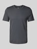 s.Oliver RED LABEL Regular Fit T-Shirt aus reiner Baumwolle mit gummiertem Label Print Anthrazit