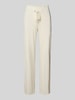 Raffaello Rossi Straight Fit Stoffhose mit Strukturmuster Modell 'CANDICE' Ecru