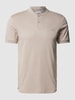 CK Calvin Klein Slim Fit Poloshirt mit Stehkragen Beige