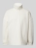 Calvin Klein Jeans Sweatshirt met opstaande kraag, model 'COLORBLOCK' Offwhite