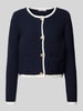 Christian Berg Woman Selection Cardigan met structuurmotief Marineblauw