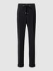 BOSS Black Women Slim fit stoffen broek met persplooien, model 'Tariyanah' Zwart