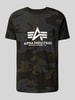 Alpha Industries T-Shirt mit Label-Print Black