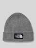 The North Face Beanie met labeldetail Middengrijs gemêleerd