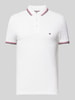 Tommy Hilfiger Slim Fit Poloshirt mit Logo-Stitching Weiss