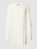 Montego Lange blouse van pure viscose met korte knoopsluiting Offwhite