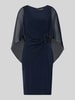 Vera Mont Knielanges Cocktailkleid mit Rundhalsausschnitt Dunkelblau