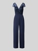Hey Kyla Jumpsuit mit Ziersteinbesatz Dunkelblau