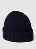 Cinque Beanie mit Label-Detail Modell 'Modesto' Bleu