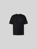 Closed T-Shirt mit geripptem Rundhalsausschnitt Black