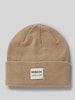 MSCH Copenhagen Beanie mit Label-Patch Modell 'Mojo' Beige