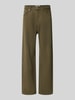JACK & JONES Straight Fit Jeans aus reiner Baumwolle Modell 'ALEX ORIGINAL' Oliv