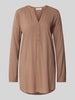 Christian Berg Woman Regular fit blouse met tuniekkraag Middenbruin
