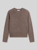 Tommy Hilfiger Slim Fit Pullover aus reiner Wolle Taupe