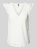 Vero Moda Blousetop met etskanteffect, model 'HONEY LULU' Wit