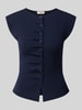 SUNCOO PARIS Strickweste mit Raffungen Modell 'PAGNI' Marine