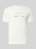 Armani Exchange Slim Fit T-Shirt aus reiner Baumwolle mit Logo-Print Weiss