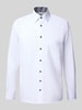 ETERNA Modern fit zakelijk overhemd met kentkraag Wit