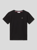 Lacoste T-shirt met labelstitching Zwart