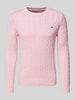 Gant Strickpullover mit Rundhalsausschnitt Pink