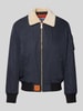 Original Bombers Bomberjack met ritszakken, model 'VERSMOLD' Marineblauw