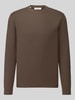 Selected Regular fit gebreide pullover van puur katoen model 'DANE' Lichtbruin