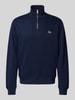 Lacoste Sweatshirt mit Troyer-Kragen Marine