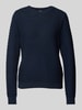 FREE/QUENT Gebreide pullover met ribboorden, model 'Dodo' Marineblauw