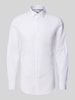 s.Oliver BLACK LABEL Shaped Fit Businesshemd aus Baumwoll-Stretch Weiss