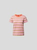 Jumper1234 T-Shirt mit Streifenmuster Rot
