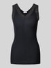 Hanro Tanktop mit Spitzenbesatz Black
