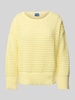 Hugo Blue Gebreide pullover met ronde hals, model 'Sumeria' Lichtgeel