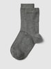 camano Socken mit Label-Detail Modell 'SILKY FEEL' Anthrazit