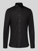 OLYMP No. Six Super Slim Fit Business-Hemd mit Knopfleiste Black