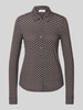 Marc O'Polo Regular fit overhemdblouse van viscosemix Donkerbruin