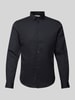 Casual Friday Slim Fit Freizeithemd mit Kentkragen Modell 'Palle' Black