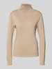 Tom Tailor Regular Fit Rollkragenpullover aus Baumwoll-Viskose-Mix Taupe
