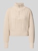 Only Regular Fit Troyer aus Baumwoll-Mix Modell 'DORITTA' Offwhite