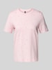 Vero Moda Regular Fit T-Shirt mit Motiv-Stitching Modell 'PAULINA' Rosa