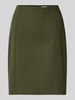 Christian Berg Woman Knielange rok met naadritssluiting Olijfgroen