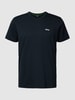 BOSS Green T-shirt met logoprint, model 'Tee' Donkerblauw