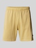 Mazine Regular fit sweatshorts met labeldetail Geel