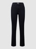 Brax Jeans met labelpatch van leer, model 'Carola' Marineblauw