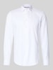 Jake*s Slim Fit Business-Hemd mit Knopfleiste Weiss