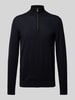 JOOP! Collection Gebreide pullover met schipperskraag, model 'Dario' Marineblauw