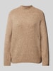 ZABAIONE Gebreide pullover met ribboorden Taupe