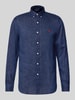 Polo Ralph Lauren Slim Fit Leinenhemd mit Logo-Stitching Marine