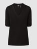 s.Oliver BLACK LABEL T-Shirt aus Viskose mit V-Ausschnitt Black