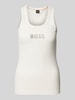 BOSS Orange Tanktop mit Label-Patch Modell 'EMATITE' Offwhite